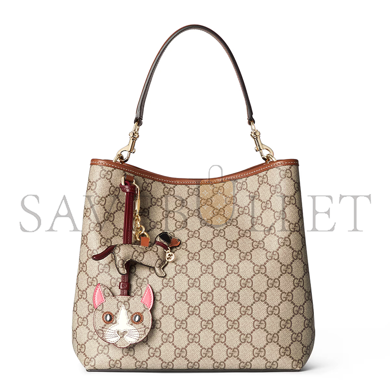 GUCCI GG EMBLEM MEDIUM BUCKET BAG 815103 (25*25*15.5cm) GUCCI GG EMBLEM MEDIUM BUCKET BAG 815103 (25*25*15.5cm)